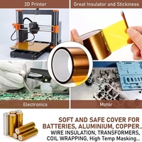 Cinta de Película de Poliimida PI ESD 260 ° Adhesivo de Silicona de Alta Temperatura de 0.05mm para Enmascarar Soldaduras de PCB