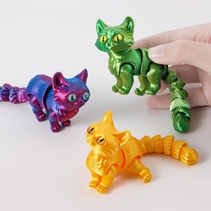 Vente en gros de modèles d'animaux mignons imprimés en 3D (chats et dinosaures), jouets anti-stress en plastique personnalisés OEM pour enfants, tendances des fournisseurs - Product Image 5