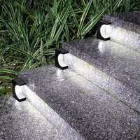 Lampe solaire à LED pour escalier Lampes d'extérieur Étanche Résistance Voie Cours Porche Allée Éclairage
