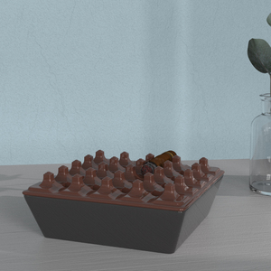 OEM artesanía al por mayor Logotipo de forma personalizada al aire libre a prueba de viento <span class=keywords><strong>terraza</strong></span> rejilla 16 agujeros gran cuadrado de cerámica Cenicero con tapa - Product Image 5