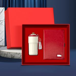 Caja de Regalo Promocional Empresarial 2 en 1, Cuaderno de Papel Hecho a Mano con Impresión UV Personalizada, Diversos Diseños + Set de Café - Product Image 1