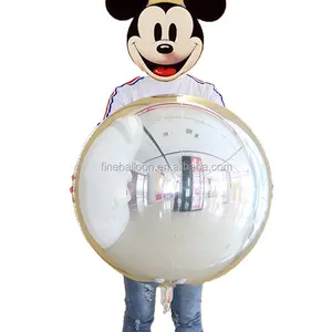 Trung Quốc bán buôn hạnh phúc bữa tiệc sinh nhật bóng bay vàng bạc 32 inch bất Vòng lá Helium 4D bóng bay