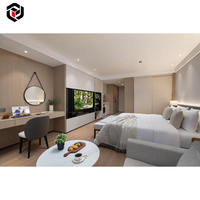 Ensemble de meubles de chambre d'hôtel de luxe sur mesure, fabrication professionnelle à Foshan, vente en gros, bois et métal de haute qualité pour hôtel et appartement