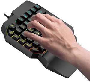 Một tay RGB có dây bàn phím cơ khí mini chơi Game bàn phím Clavier Gamer gamee sem fio teclado inalambrico PC chơi Game bàn phím - Product Image 6