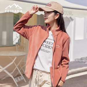 Mùa xuân và mùa thu Orly lông cừu hàng đầu cho nam giới và phụ nữ vài của hoodie dây kéo đứng lên cổ áo giản dị áo - Product Image 2