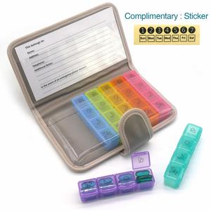 Caja Organizadora de Pastillas Semanal de Plástico para Medicamentos, Contenedor de Almacenamiento de Medicamentos de Viaje de Plástico, 28 Días - Product Image 3