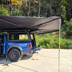 Auvent <span class=keywords><strong>de</strong></span> camion pliable en aluminium <span class=keywords><strong>de</strong></span> <span class=keywords><strong>luxe</strong></span> 4x4 Huntoo, robuste, imperméable, tout-terrain, pour <span class=keywords><strong>camping</strong></span>-<span class=keywords><strong>car</strong></span>, installation facile, pour camionnette - Product Image 3
