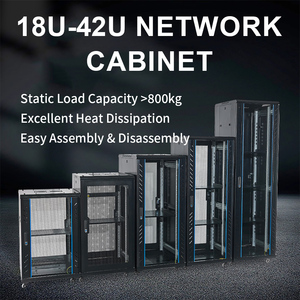 ตู้แร็คเซิร์ฟเวอร์ 42U สำหรับศูนย์ข้อมูล ขนาดกว้าง 600 มม. ลึก 600 มม. ประตูแบบตาข่ายระบายอากาศ ผลิตจากเหล็ก SPCC มาตรฐาน ขนาด 19 นิ้ว - Product Image 3