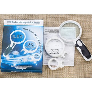 Lupa de Mano con Lámpara LED de 25x5x16x3 Aumentos, Juego de Tres Piezas, <span class=keywords><strong>para</strong></span> Lectura e Identificación, Ideal <span class=keywords><strong>para</strong></span> Personas Mayores - Product Image 5