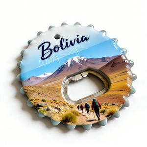 Collezione Souvenir California Brasile Camerun Bolivia Canberra Tour del <span class=keywords><strong>Mondo</strong></span> Apribottiglie in Ceramica Magnete da Frigo - Product Image 2