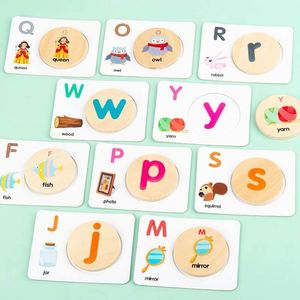 Montessori Inspired Wooden Matching <b>Memory</b> Game Cognitive Verbal Skills Development Learning Flash Cards - Product Image 3