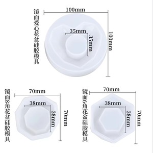 Maceta para Plantas Suculentas, Mini Maceta Geométrica de Silicona con Forma de Diamante Octagonal, Molde para Macetas Pequeñas - Product Image 3