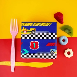 Custom Race Car Themed Birthday Gift <b>Wrap</b> <b>Paper</b> <b>Roll</b> 100GSM PE Coated Double-Sided Recyclable Eco-Friendly Digital Printing - Product Image 3
