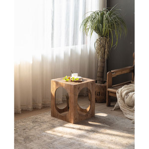 Tavolino da salotto quadrato in legno massello riciclato con <span class=keywords><strong>mobili</strong></span> in stile <span class=keywords><strong>rustico</strong></span> <span class=keywords><strong>rustico</strong></span> a quattro lati - Product Image 4