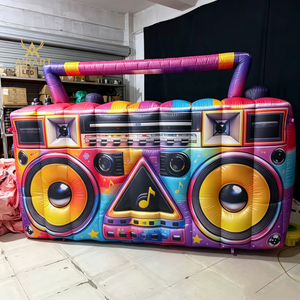 Modèle de lecteur de musique gonflable décoré pour festival de musique, <span class=keywords><strong>radio</strong></span> gonflable géante style disco pour fête estivale en plein air - Product Image 6