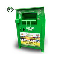 Bacs de recyclage de vêtements usagés en acier pour extérieur, pour la collecte de chaussures et de vêtements, bac de dons caritatifs, boîte de collecte en métal pour parking