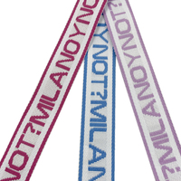 Sangle jacquard motif nom de marque lettre design personnalisé