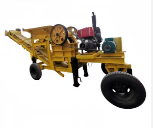 צלב הלסת ניידת לשלב מנוע דיזל רטט חגורת הזנה מסוע ומסך רטט על הטריילר הנייד עבור גרניט - Product Image 1