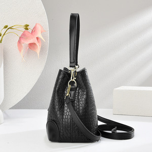 Borsa a secchiello con motivo coccodrillo, tracolla singola, in pelle PU, impermeabile, grande capacità, elegante e alla moda, da <span class=keywords><strong>donna</strong></span> - Product Image 6