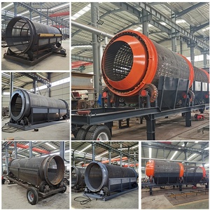 Heavy Duty Small Mobile Rock Soil Stone Sand Gravel Gold Mining Shaftless Rotary Trommel Drum Screen - Product Image 2