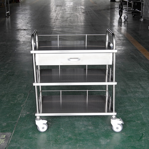รถเข็นอุปกรณ์การแพทย์ซิน ยูเชน ขนาด 550x400x930 มม. ทำจากสแตนเลส สำหรับใช้ในโรงพยาบาล - Product Image 1