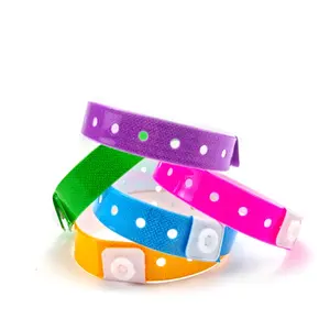 Glitter Groothandel Plastic Armband Voor Evenementen Feest Custom Pvc Vinyl Polsband Promotionele Id Polsbandjes