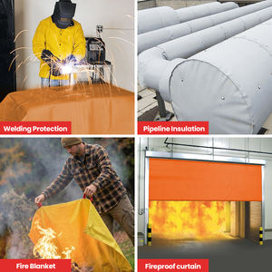 कस्टम डबल साइड सिलिकॉन लेपित फाइबरग्लास कपड़े गर्मी प्रतिरोधी सिलिकॉन-लेपित शीसे लेपित फाइबरग्लास रेवलेसफायर कंबल - Product Image 5