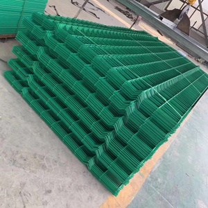 Panneau de clôture 3D en treillis métallique galvanisé soudé et cintré, haute <span class=keywords><strong>sécurité</strong></span>, décoratif pour jardin extérieur, avec portail et poteau carré - Product Image 6