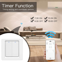 Interruptor de Luz Inteligente WiFi Tuya LangYeao de 1/2/3 Botones, Funciona con Alexa y Google Home, con/sin Cable Neutro