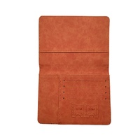 Set Dompet Multifungsi Tas Kartu Kulit PU Kustom, Dompet Sarung Paspor Bepergian Ringan dan Portabel