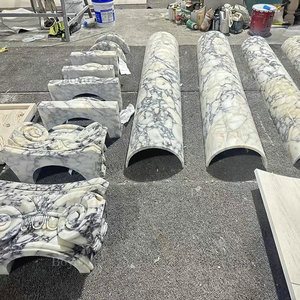 Columnas y <span class=keywords><strong>Pilares</strong></span> Decorativos de Mármol Marrón Arabescato Orobico de Diseño Moderno, Revestimiento de Columnas Redondas - Product Image 3