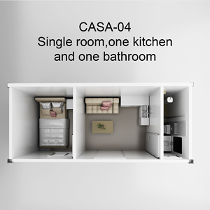 Afrika güneydoğu asya şantiye ayrılabilir düz paket konteyner ev mobil HomeTemporary konut - Product Image 6