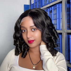 Bouncy Curl Glueless <b>Wig</b> 5x5 Lace Closure Transparent Lace <b>Wig</b> Finger Coil Curly <b>Human</b> Hair <b>Wig</b> for Women - Product Image 4