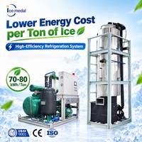 Machine à glace industrielle certifiée CE, production de 5, 10, 20, 30 tonnes par jour, usine de fabrication de glace comestible, refroidissement par eau et air pour usine de glace