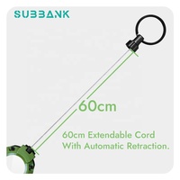 Subbank Wholesale Sublimation U-Shape Retractable Badge Reel Custom Printed Carabiner Key Reel 360 °   Porte-clés rotatif