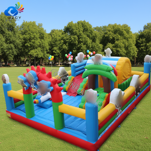 Château <span class=keywords><strong>gonflable</strong></span> Fun City à prix d'usine, certifié CE, en PVC, pour parc sportif, <span class=keywords><strong>jardin</strong></span>, usage résidentiel, aire de jeux extérieure - Product Image 1
