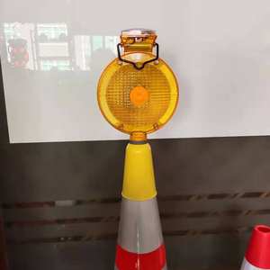 Luce del cono di sicurezza per la costruzione di strade a Led ad energia solare per il traffico e il veicolo stroboscopico di avvertimento rosso giallo lampeggiante - Product Image 6