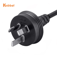 1.2M/1.5M SAA approuvé 250V AU AS cordon d'alimentation d'extension AC prise AU 2 broches extrémité de bande ouverte pour appareil ménager