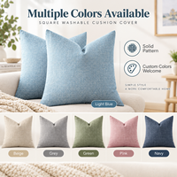 Housse de coussin personnalisée OEM ODM en tissu lavable avec fermeture éclair dissimulée pour la décoration intérieure