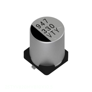 ตัวเก็บประจุแบบยึดผิวขั้ว25V ฝาครอบ UF 820 uF - Product Image 1