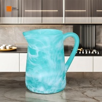 Creatieve Polyresin Op Maat Gemaakte Blauwe Werveling Ketel Koud Brouwen Ijsthee & Water Kan Hars Pitcher & Tankard Groothandel & Waterkokers