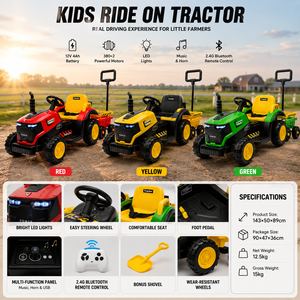 Nouvelle voiture électrique pour enfants unisexe, <span class=keywords><strong>camion</strong></span> et <span class=keywords><strong>remorque</strong></span>, jouet pour enfants à quatre roues <span class=keywords><strong>avec</strong></span> fonction MP3 à distance et matériau plastique - Product Image 3