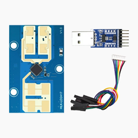 Kit de test radar à ondes millimétriques FMCW 24 GHz HLK-LD2417 avec adaptateur USB vers UART CH340 et câble Dupont pour la détection de véhicules