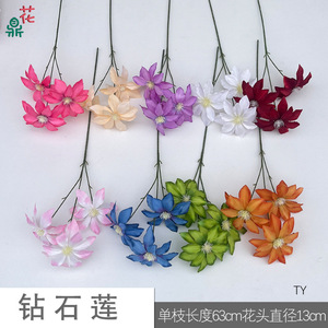 Flores de Seda de Clematista Diamante para Decoración de Escenarios de Boda y Arreglos de Fondo - Product Image 5