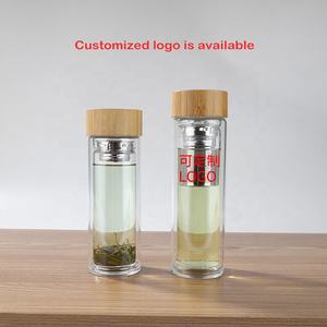 BPA Free 500ml Double Wall chá infuser vidro garrafa de água com filtro tampa leakproof food grade - Product Image 6