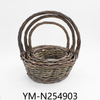 Panier en osier tressé à la main, très populaire, pour cadeaux et fruits, avec poignée