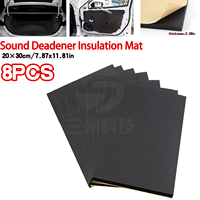 Tapis insonorisants en caoutchouc butyle auto-adhésifs noirs pour voitures