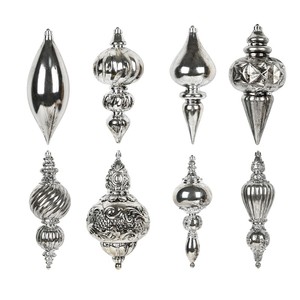 Silver Antique Gourd Ball Charm <b>Large</b> Retro Christmas Tree Scene Pendant Holiday Hanging <b>Ornament</b> for Festive Decorations - Product Image 6