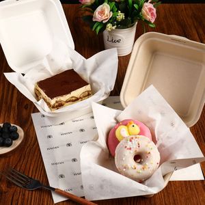Sandwich Cake Packaging PE Coated Greaseproof Deli Bakery Food Service Custom Eco-Friendly <b>Recyclable</b> <b>Paper</b> Packaging - Product Image 6