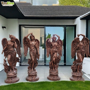 Youfine cuộc sống Kích thước ngoài trời kim loại thủ công mỹ nghệ Vườn đồng 4 bốn mùa người phụ nữ phụ nữ Tượng điêu khắc để bán - Product Image 3